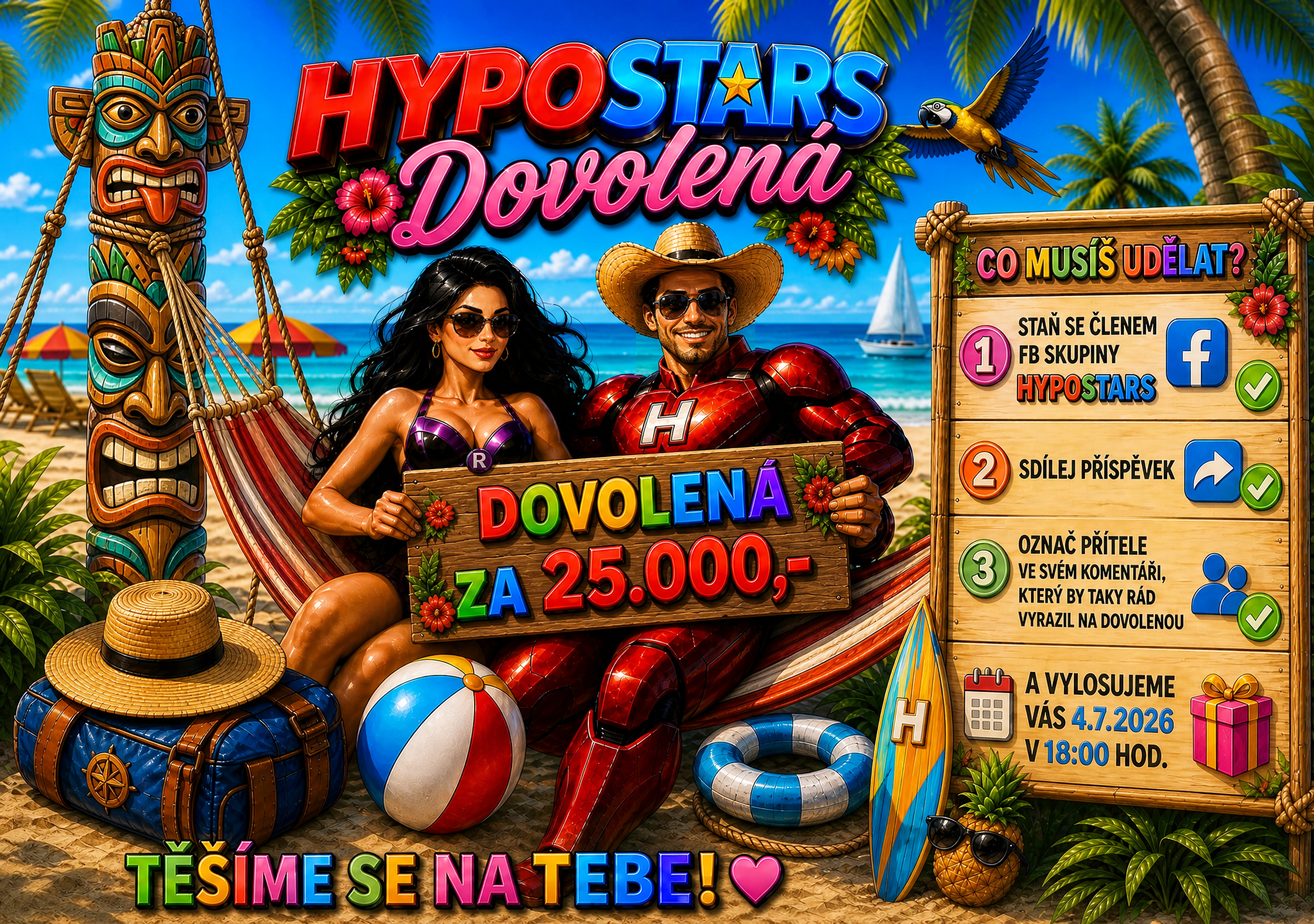 HypoStars soutěž Dovolená za 25 000 Kč